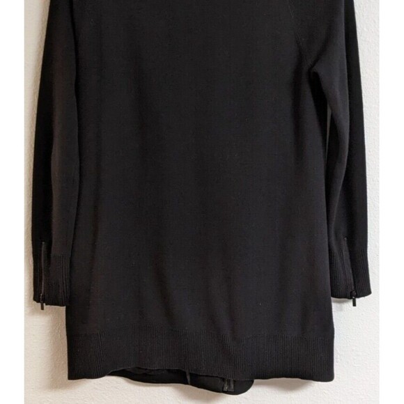 CAbi # 3351 "Tailor" Ponte Full Zip Black Coat w/Back Sweater Knit Size Small - Picture 10 of 15